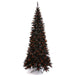 10'Hx50"W Slim Fir Artificial Christmas Tree, LED Pre-Lit (Orange) -Black - K161986LED