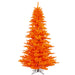 4'6"Hx34"W Fir Artificial Christmas Tree, Unlit -Orange - K162345