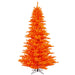 10'Hx68"W Fir Artificial Christmas Tree, LED Pre-Lit (Orange) -Orange - K162386LED