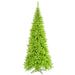 4'6"Hx24"W Slim Fir Artificial Christmas Tree, LED Pre-Lit (Green) -Lime - K162546LED