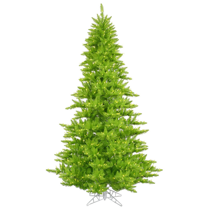 4'6"Hx34"W Fir Artificial Christmas Tree, LED Pre-Lit (Lime) -Lime - K162646LED