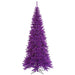 7'6"Hx40"W Slim Fir Artificial Christmas Tree, LED Pre-Lit (Purple) -Purple - K163076LED