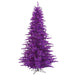 6'6"Hx46"W Fir Artificial Christmas Tree, LED Pre-Lit (Purple) -Purple - K163166LED