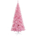 6'6"Hx34"W Slim Fir Artificial Christmas Tree, LED Pre-Lit (Pink) -Pink - K163666LED