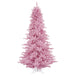 4'6"Hx34"W Fir Artificial Christmas Tree, Unlit -Pink - K163745