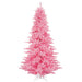 9'Hx64"W Fir Artificial Christmas Tree, LED Pre-Lit (Pink) -Pink - K163781LED