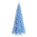 7'6"Hx40"W Slim Fir Artificial Christmas Tree, Unlit -Sky Blue - K164175
