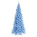 6'6"Hx34"W Slim Fir Artificial Christmas Tree, LED Pre-Lit (Sky Blue) -Sky Blue - K164166LED
