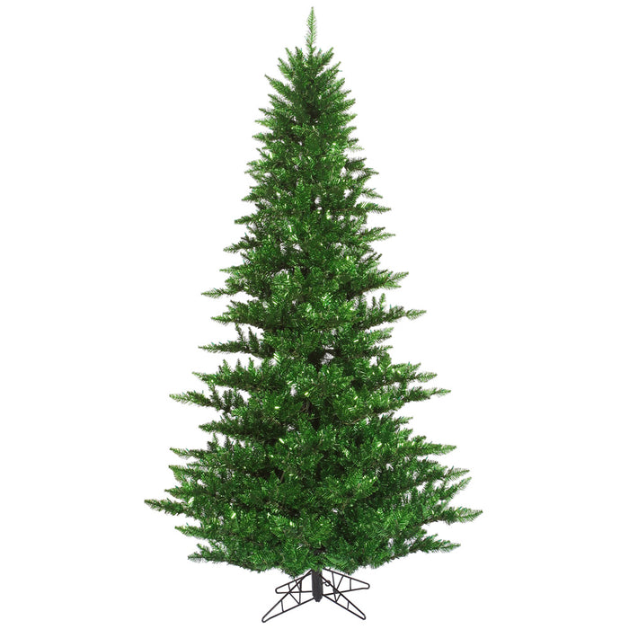 10'Hx68"W Tinsel Fir Artificial Christmas Tree, Unlit -Green - K165785