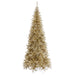 7'6"Hx40"W Tinsel Slim Fir Artificial Christmas Tree, Unlit -Champagne - K166275