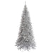 6'6"Hx34"W Tinsel Slim Fir Artificial Christmas Tree, Unlit -Silver - K166765