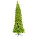 9'Hx43"W Flocked Pencil Fir Artificial Christmas Tree, LED Pre-Lit (Lime) -Lime - K168581LED