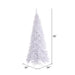 6'6"Hx34"W Slim Fir Artificial Christmas Tree, Unlit -White - K160165