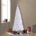 6'6"Hx34"W Slim Fir Artificial Christmas Tree, Unlit -White - K160165