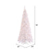 6'6"Hx34"W Slim Fir Artificial Christmas Tree, LED Pre-Lit -White - K160166LED