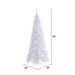7'6"Hx40"W Slim Fir Artificial Christmas Tree, Unlit -White - K160175