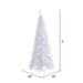 9'Hx46"W Slim Fir Artificial Christmas Tree, Unlit -White - K160180