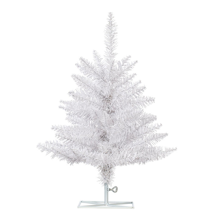2'Hx20"W Fir Artificial Christmas Tree, Unlit -White - K160220