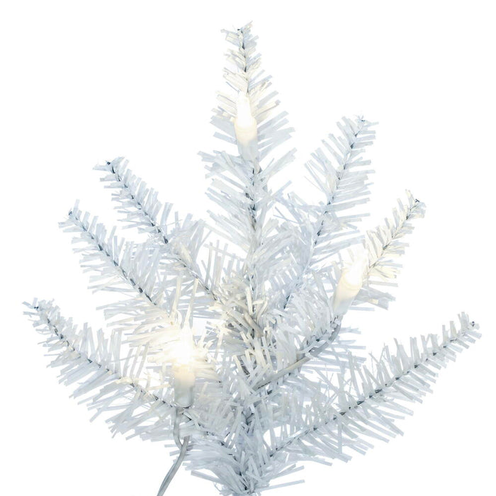 2'Hx20"W Fir Artificial Christmas Tree, LED Pre-Lit -White - K160221LED