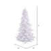3'Hx25"W Fir Artificial Christmas Tree, Unlit -White - K160230
