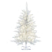 3'Hx25"W Fir Artificial Christmas Tree, LED Pre-Lit -White - K160231LED