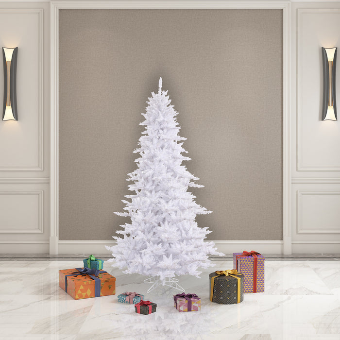 6'6"Hx46"W Fir Artificial Christmas Tree, Unlit -White - K160265