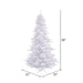 7'6"Hx52"W Fir Artificial Christmas Tree, Unlit -White - K160275
