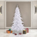 7'6"Hx52"W Fir Artificial Christmas Tree, Unlit -White - K160275
