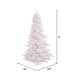 9'Hx64"W Fir Artificial Christmas Tree, LED Pre-Lit -White - K160281LED