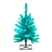 3'Hx25"W Fir Artificial Christmas Tree, LED Pre-Lit (Aqua) -Aqua - K160931LED