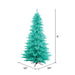 9'Hx64"W Fir Artificial Christmas Tree, LED Pre-Lit (Aqua) -Aqua - K160981LED