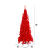 7'6"Hx40"W Slim Fir Artificial Christmas Tree, Unlit -Red - K161275