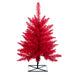 3'Hx25"W Fir Artificial Christmas Tree, Unlit -Red - K161330
