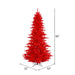 7'6"Hx52"W Fir Artificial Christmas Tree, Unlit -Red - K161375