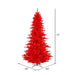 10'Hx68"W Fir Artificial Christmas Tree, LED Pre-Lit (Red) -Red - K161386LED