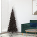6'6"Hx34"W Slim Fir Artificial Christmas Tree, Unlit -Black - K161665