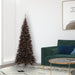 6'6"Hx34"W Slim Fir Artificial Christmas Tree, LED Pre-Lit -Black - K161666LED