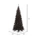 7'6"Hx40"W Slim Fir Artificial Christmas Tree, Unlit -Black - K161675