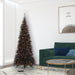 7'6"Hx40"W Slim Fir Artificial Christmas Tree, LED Pre-Lit -Black - K161676LED