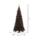 9'Hx46"W Slim Fir Artificial Christmas Tree, LED Pre-Lit -Black - K161681LED