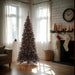 9'Hx46"W Slim Fir Artificial Christmas Tree, LED Pre-Lit -Black - K161681LED