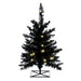 3'Hx25"W Fir Artificial Christmas Tree, LED Pre-Lit -Black - K161731LED
