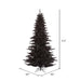 6'6"Hx46"W Fir Artificial Christmas Tree, Unlit -Black - K161765