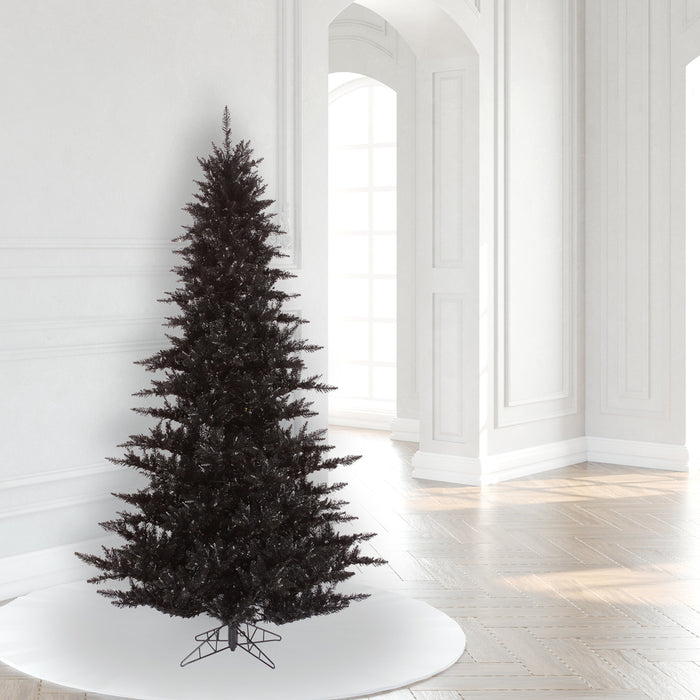 6'6"Hx46"W Fir Artificial Christmas Tree, Unlit -Black - K161765