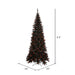6'6"Hx34"W Slim Fir Artificial Christmas Tree, LED Pre-Lit (Orange) -Black - K161966LED