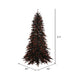 6'6"Hx46"W Fir Artificial Christmas Tree, LED Pre-Lit (Orange) -Black - K162066LED