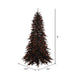 9'Hx64"W Fir Artificial Christmas Tree, LED Pre-Lit (Orange) -Black - K162081LED