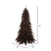 10'Hx68"W Fir Artificial Christmas Tree, LED Pre-Lit (Orange) -Black - K162086LED
