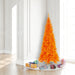 6'6"Hx34"W Slim Fir Artificial Christmas Tree, Unlit -Orange - K162265