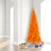7'6"Hx40"W Slim Fir Artificial Christmas Tree, Unlit -Orange - K162275